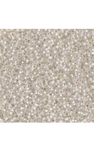 Miyuki rocailles Perlen 15/0 - Matted silver lined crystal 15-1F